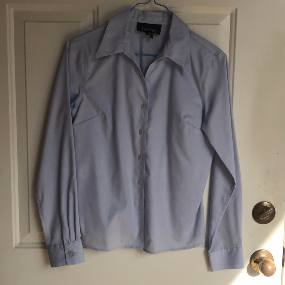 Evan-Picone petite Button down blouse- light blue